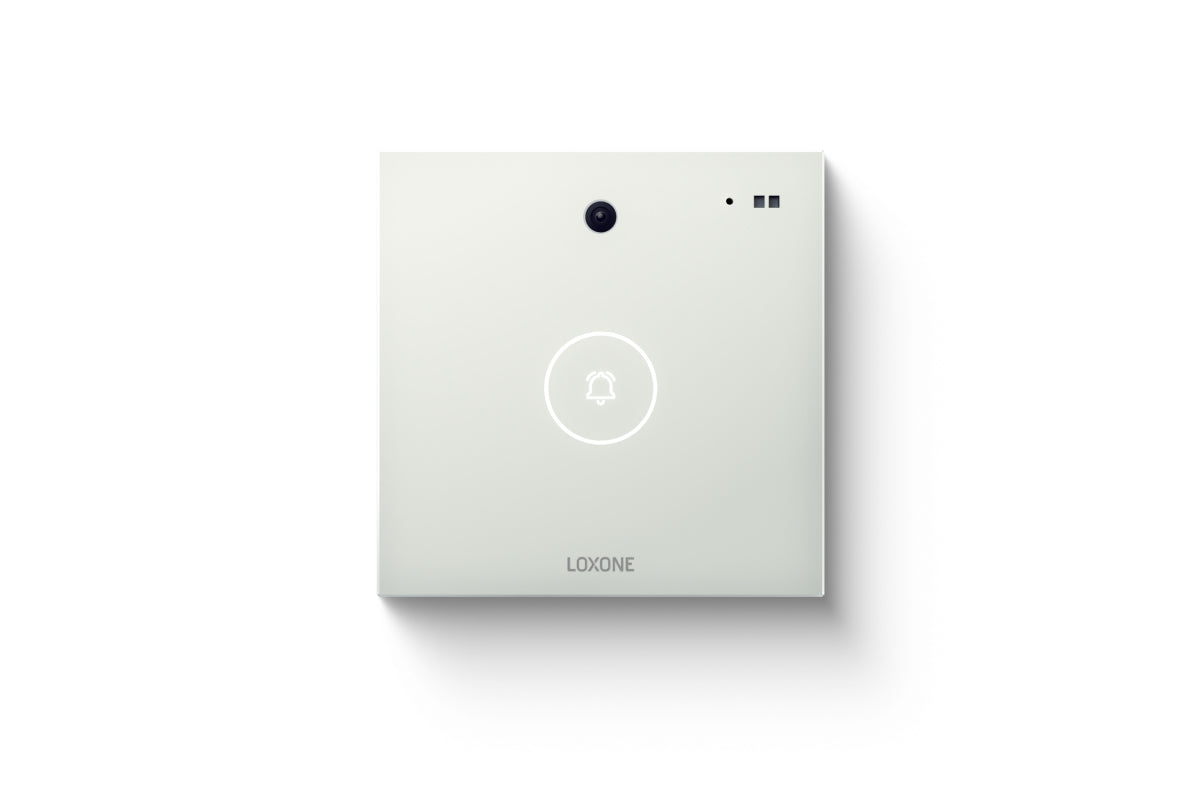 Loxone Intercom in Velvet White, front view