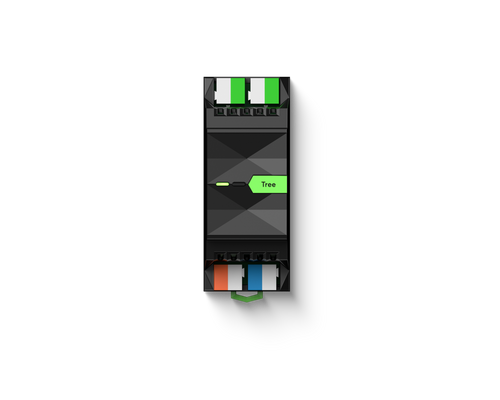 Loxone Tree Extension, DIN-rail module with coloured terminals
