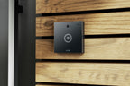 Loxone Intercom in anthracite mounted on timber cladding