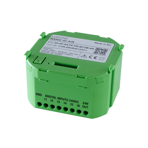 Loxone Nano IO Air, compact green module with terminal block