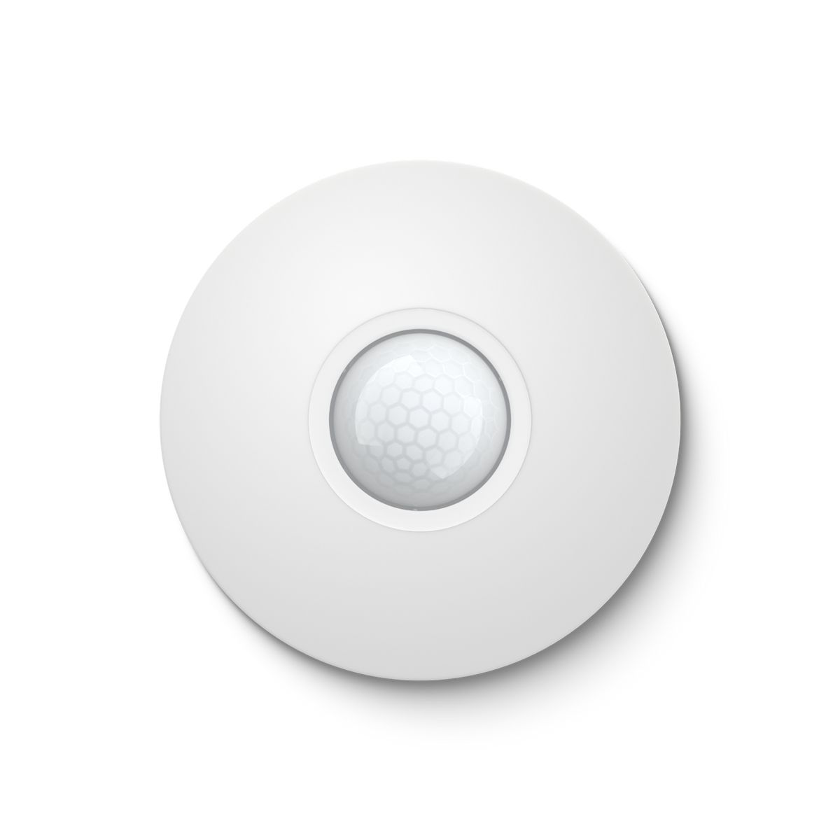 Loxone presence sensor in white, seen from below