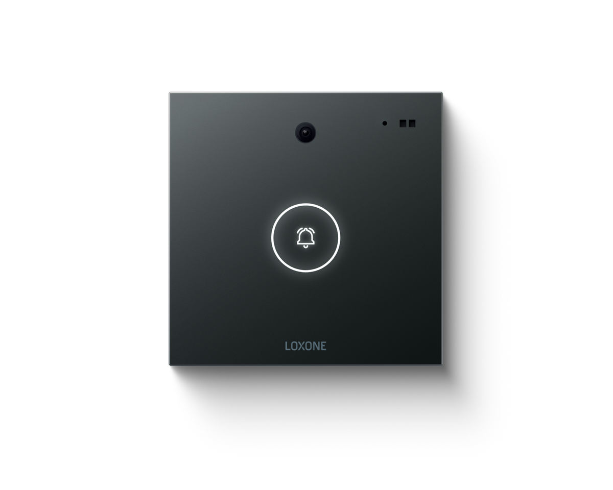 Loxone Intercom in anthracite with illuminated bell button