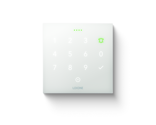 Loxone NFC Code Touch in Signal White, front view