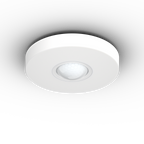 Loxone presence sensor in white, angled side view